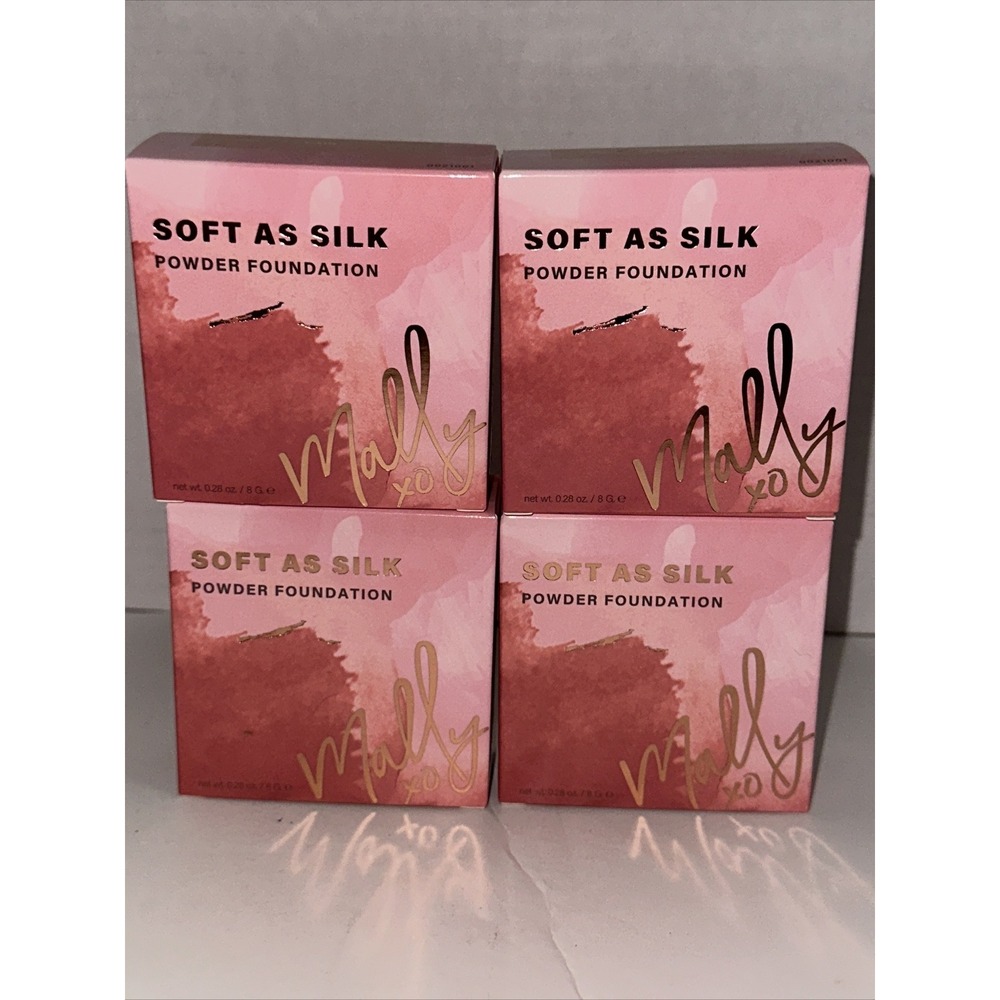 Mally Soft As Silk Powder Foundation Fair 0.28 Oz 4 Pk Beauty Make Up Brand New - Picture 2 of 16